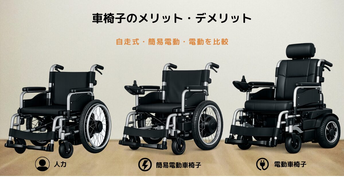 電動車椅子・自走式・簡易電動の違い比較