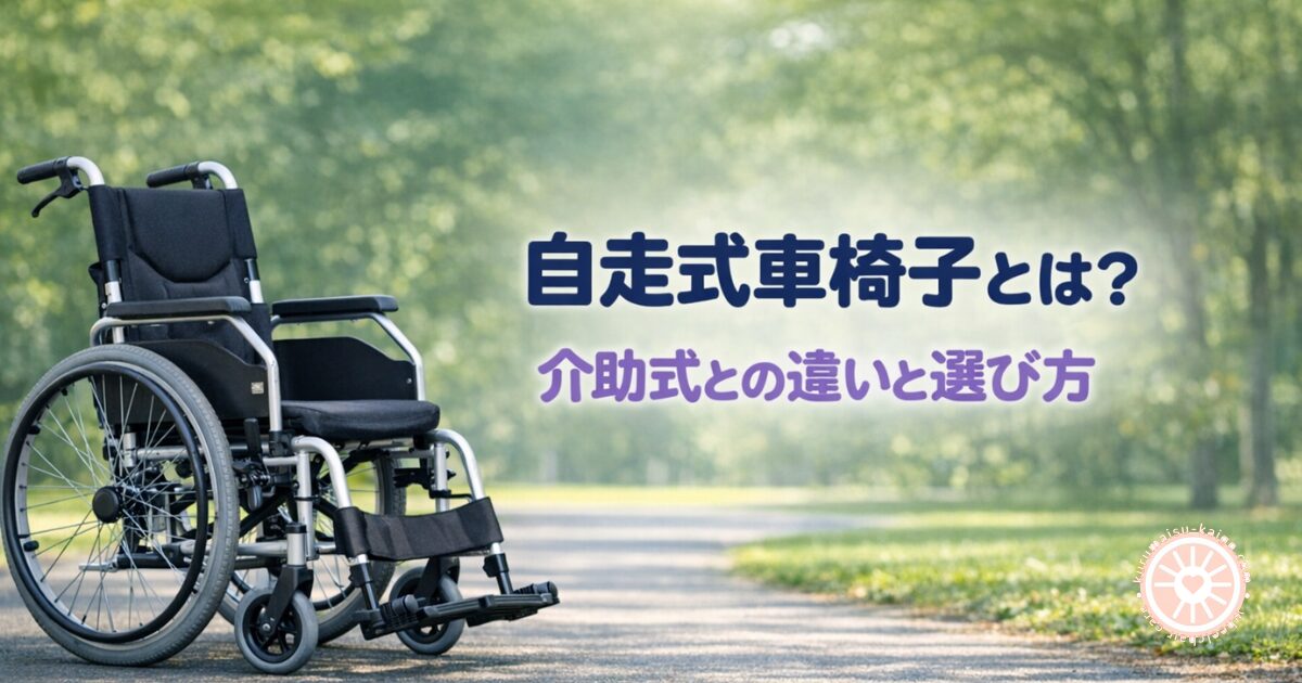 自走式車椅子とは何かと介助式との違いを説明した画像