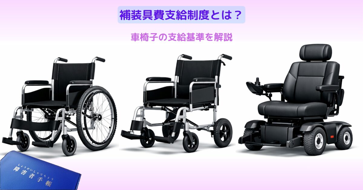 補装具費支給制度のイメージ｜自走式・介助式・電動車椅子と障害者手帳